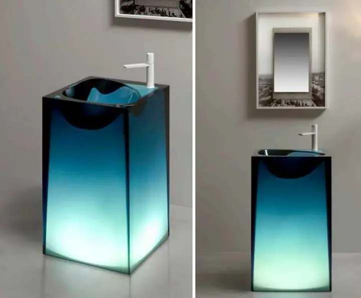 Modern Solid Surface Pedestal Sink – Resin Floor-Standing Hand Wash Basin for Luxury Bathroom