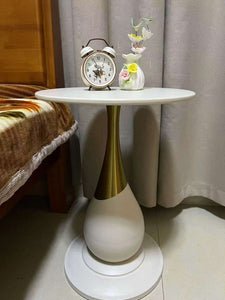 European Cream Coffee Table – Italian Light Luxury Center Table for Elegant Living Room Décor