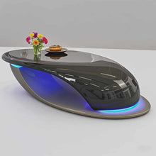 Load image into Gallery viewer, Luxury Modern Black Oval Coffee Table – Contemporary Center Table for Hotels, Offices, Living Rooms &amp; Salons

