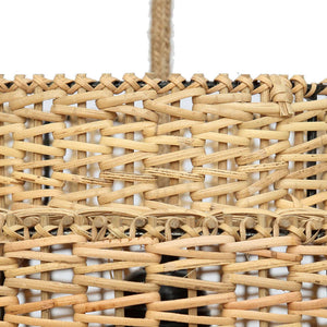 Boho Rattan Pendant Lampshade – Handcrafted Transparent Light Fixture with Scandinavian & French Style