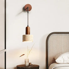 Load image into Gallery viewer, Organic Travertine Wall Lamp – Modern Stone LED Light for Bedroom, Living Room, and Home Décor

