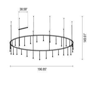 Modern Circle Multi-Light Pendant – Contemporary LED Hanging Chandelier for Living Rooms, Dining Areas & Offices