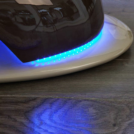 Luxury Modern Black Oval Coffee Table – Contemporary Center Table for Hotels, Offices, Living Rooms & Salons