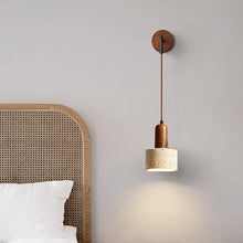 Load image into Gallery viewer, Organic Travertine Wall Lamp – Modern Stone LED Light for Bedroom, Living Room, and Home Décor
