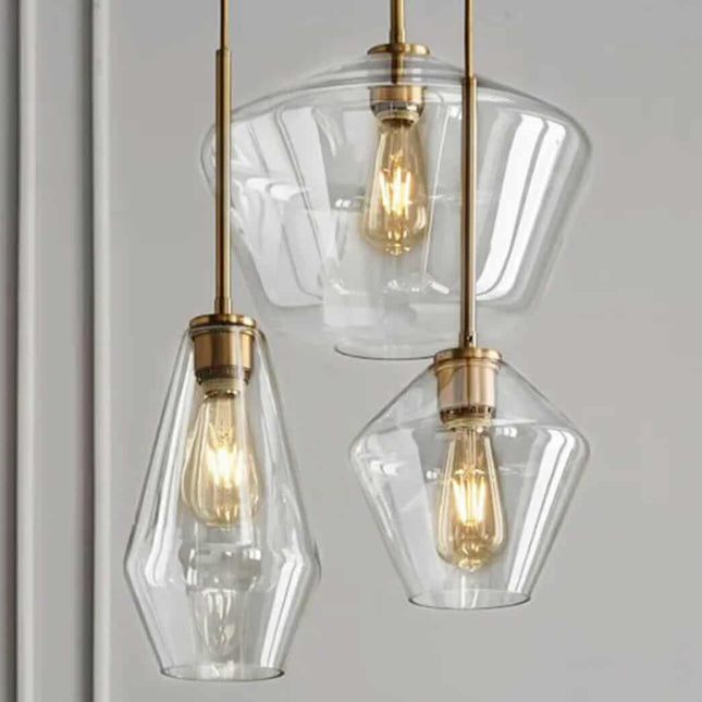 Nordische moderne Glaspendelleuchten 