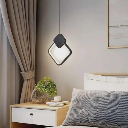 Modern Geometric LED Square Pendant Light