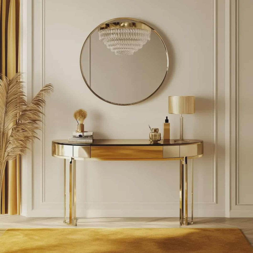 Luxury Modern Gold Console Table