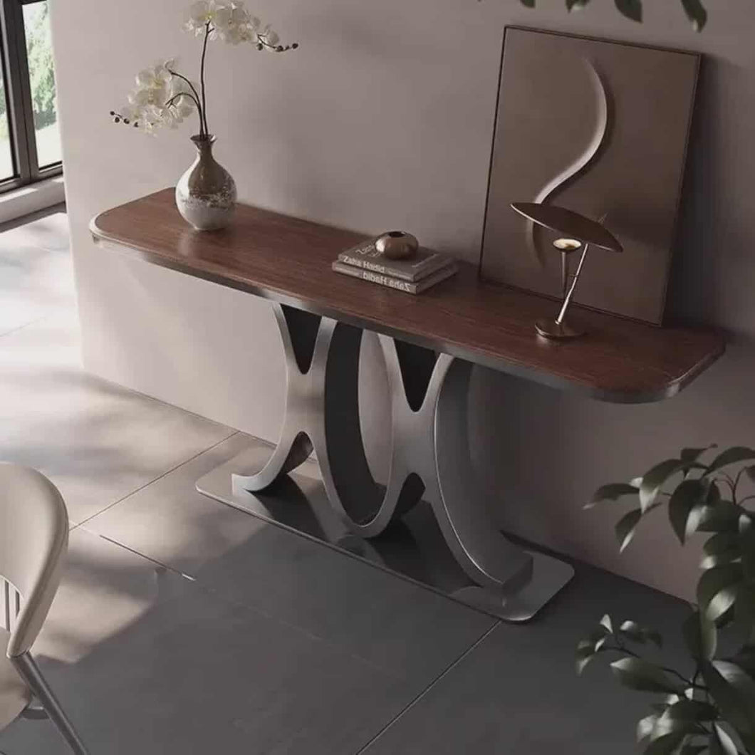 Modern Luxury Console Table with High-End Marble Countertop