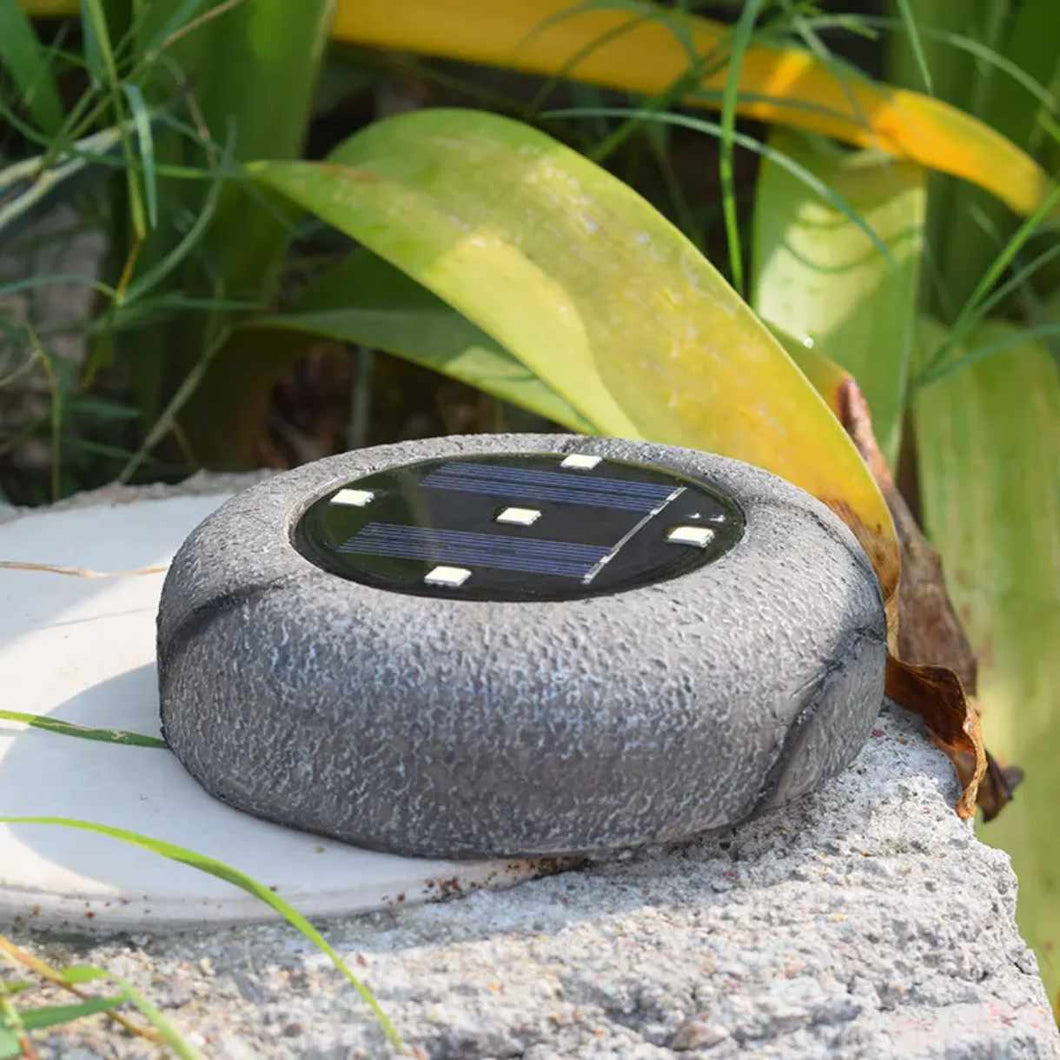 Solar Stone Look Outdoor LED Light – Waterproof Decorative Garden Lamp