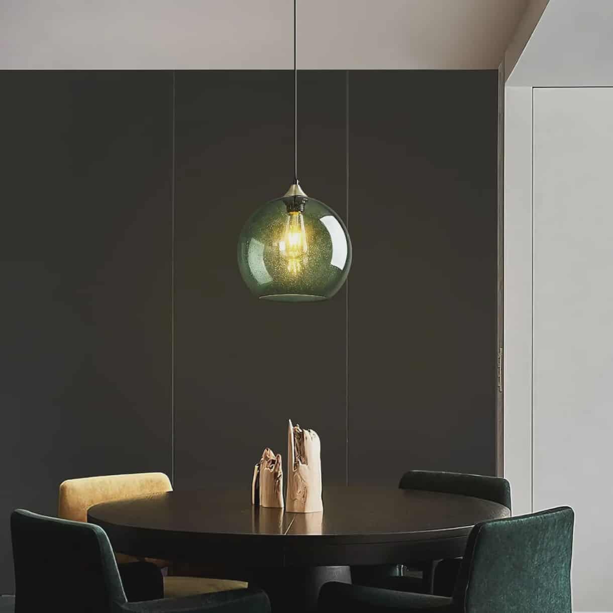 Modern Grey Green Glass Pendant Lamp