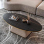 Modern Style Coffee Table 304 Stainless Steel and Marble Top