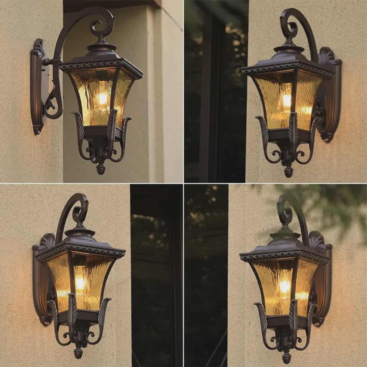 Waterproof Wall Lamp European Style Retro Outdoor Aisle Courtyard Gate Garden Wall Lamp LED