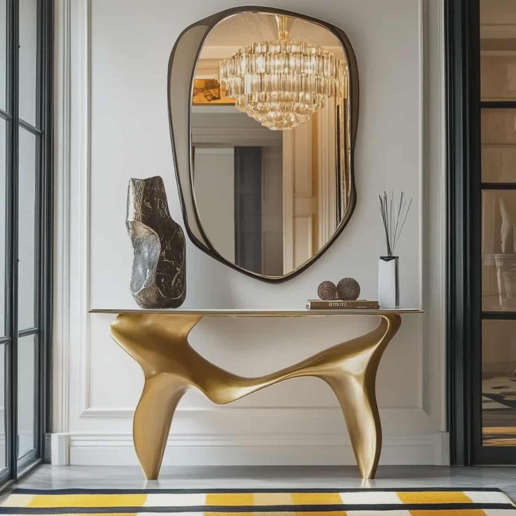 France Style Minimalist Modern Luxury Metal Console Table