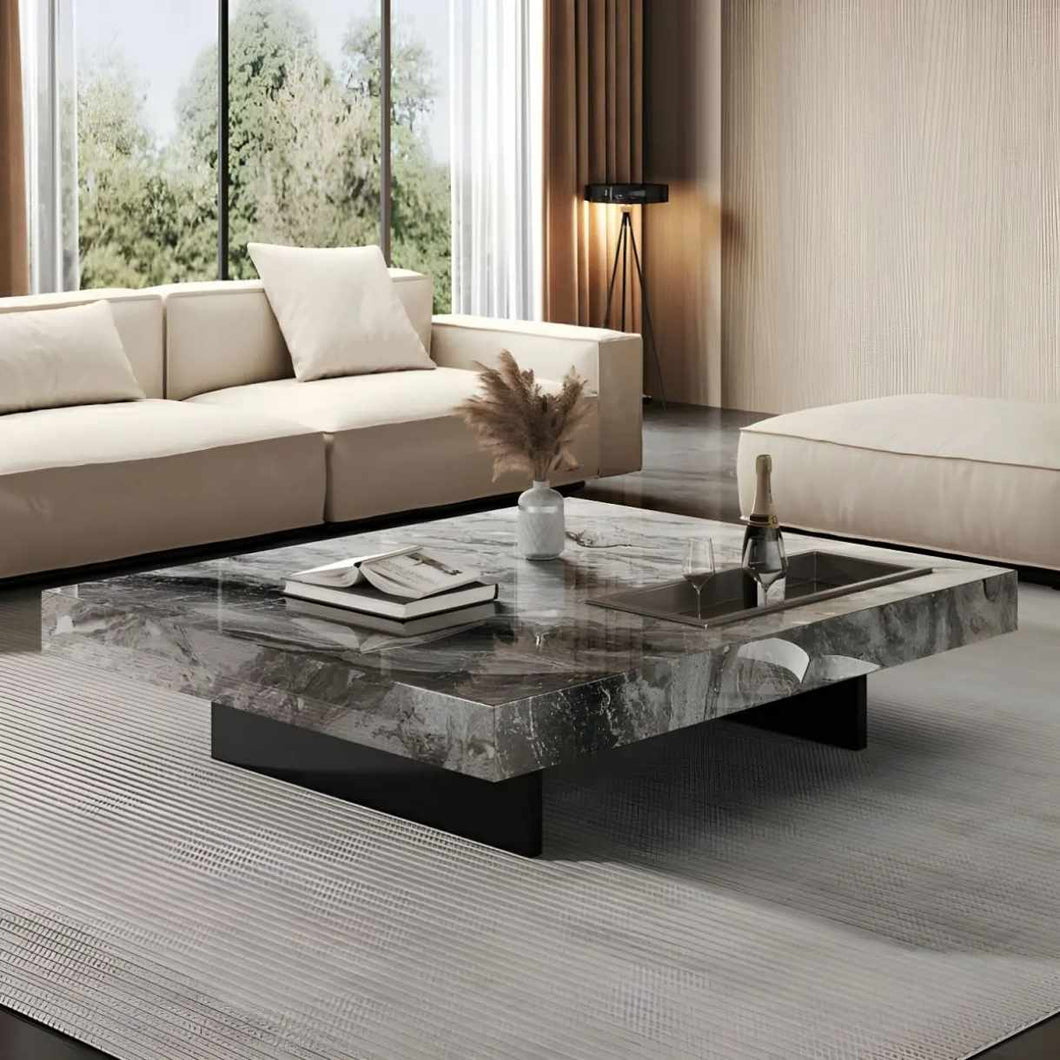 Nordic Modern Minimalist Stone Slab Coffee Table - Living Room Luxury Modern High-End