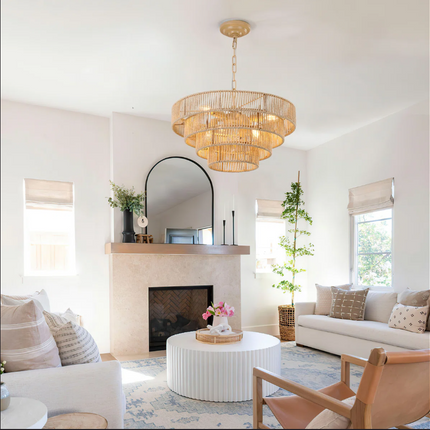 Antique Bamboo Pendant Lamp – Creative Round Wooden Rattan Light with Minimalist Vintage Design