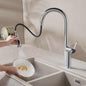 Modern Chrome Pull-Out Kitchen Faucet – 304 Stainless Steel Hot and Cold Water Mixer Tap