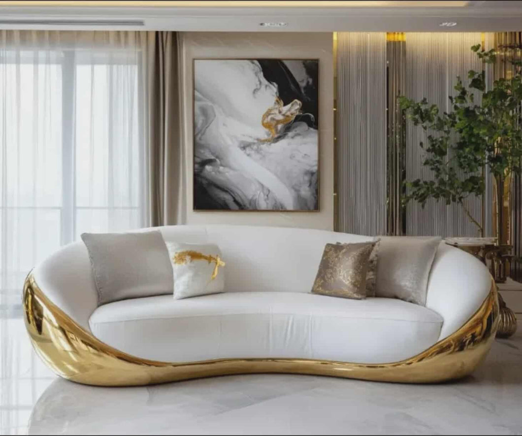 3D Nordic Modern Design Sectional Leather Luxury Sofa