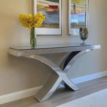 Lade das Bild in den Galerie-Viewer, Modern Luxury Mirror Crystal Diamonds Console Table
