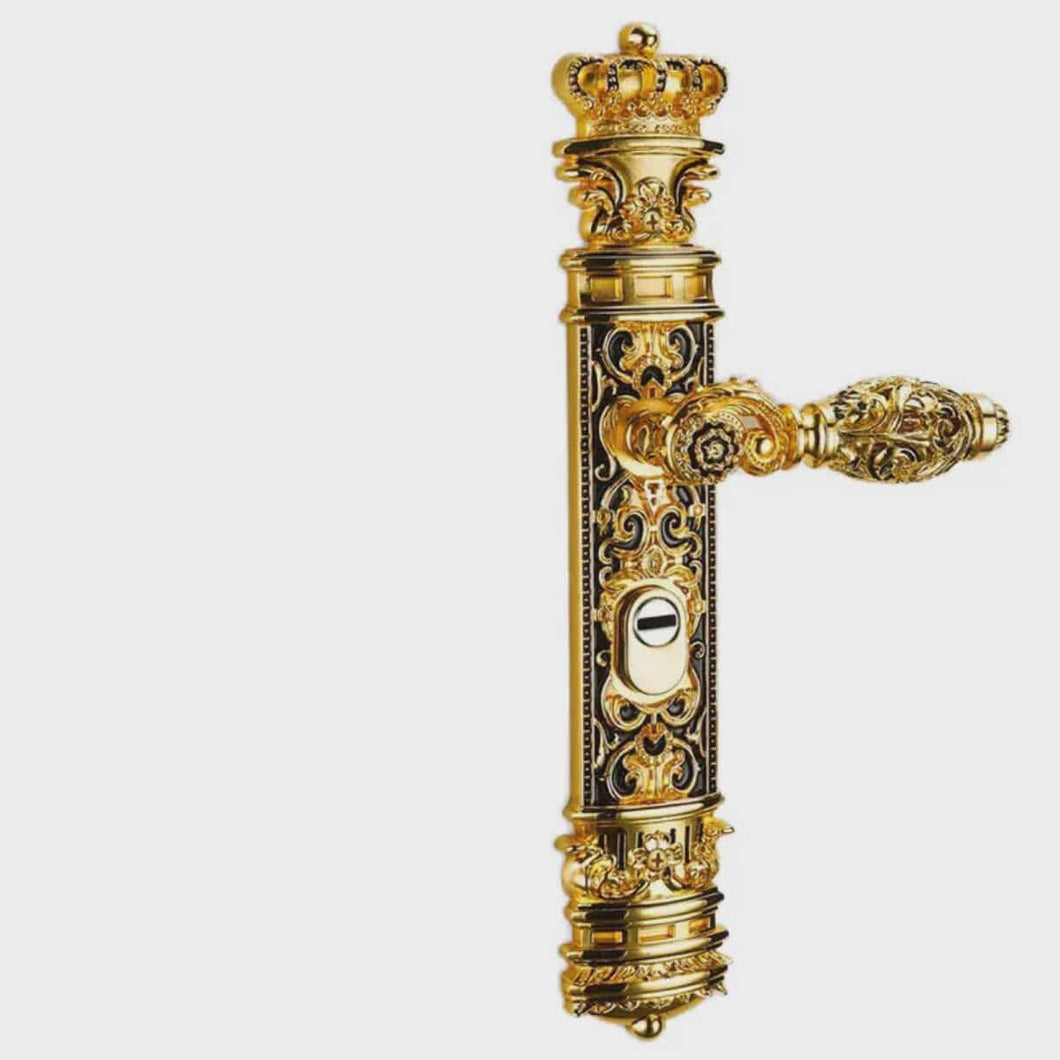 European-Style Zinc Alloy Indoor Door Lock – Elegant Carved Handle