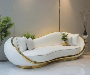 3D Nordic Modern Design Sectional Leather Luxury Sofa