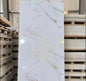 PVC Calcium Powder Gold and White Marble Exterior Wall Decorative Panel Indoor