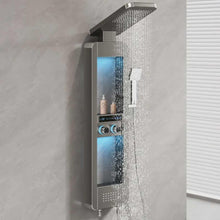Charger l&#39;image dans la galerie, Smart Home Bathroom Shower Set with Storage Soft Spray Pattern Brushed Finish
