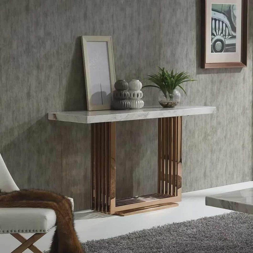 talian Style Modern Wall-Mounted Console Table Sleek Ceramic Rock