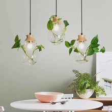 Load image into Gallery viewer, Nordic Creative Modern Simple Industrial Style Three-Head Green Plant Chandelier
