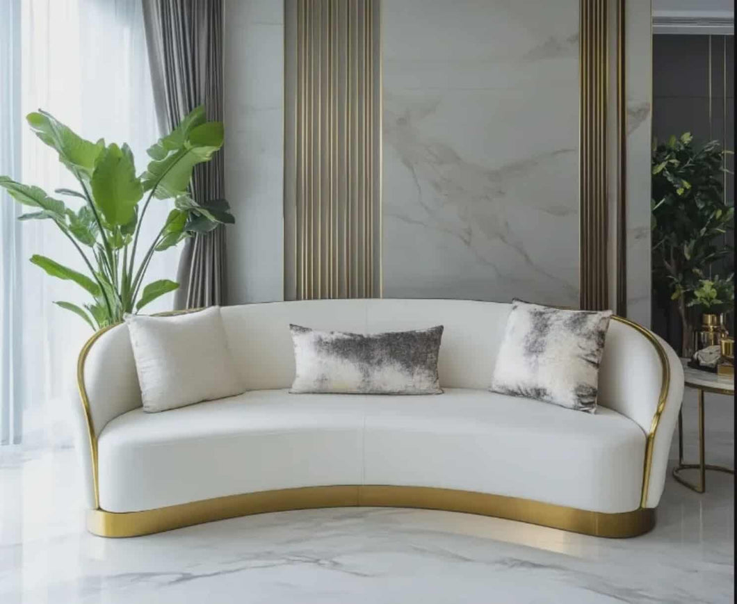 Luxury Velvet Upholstered Sofa – Elegant 3-Seater
