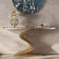 Italian Modern Entryway Table Gold Stainless Steel Base Console Table