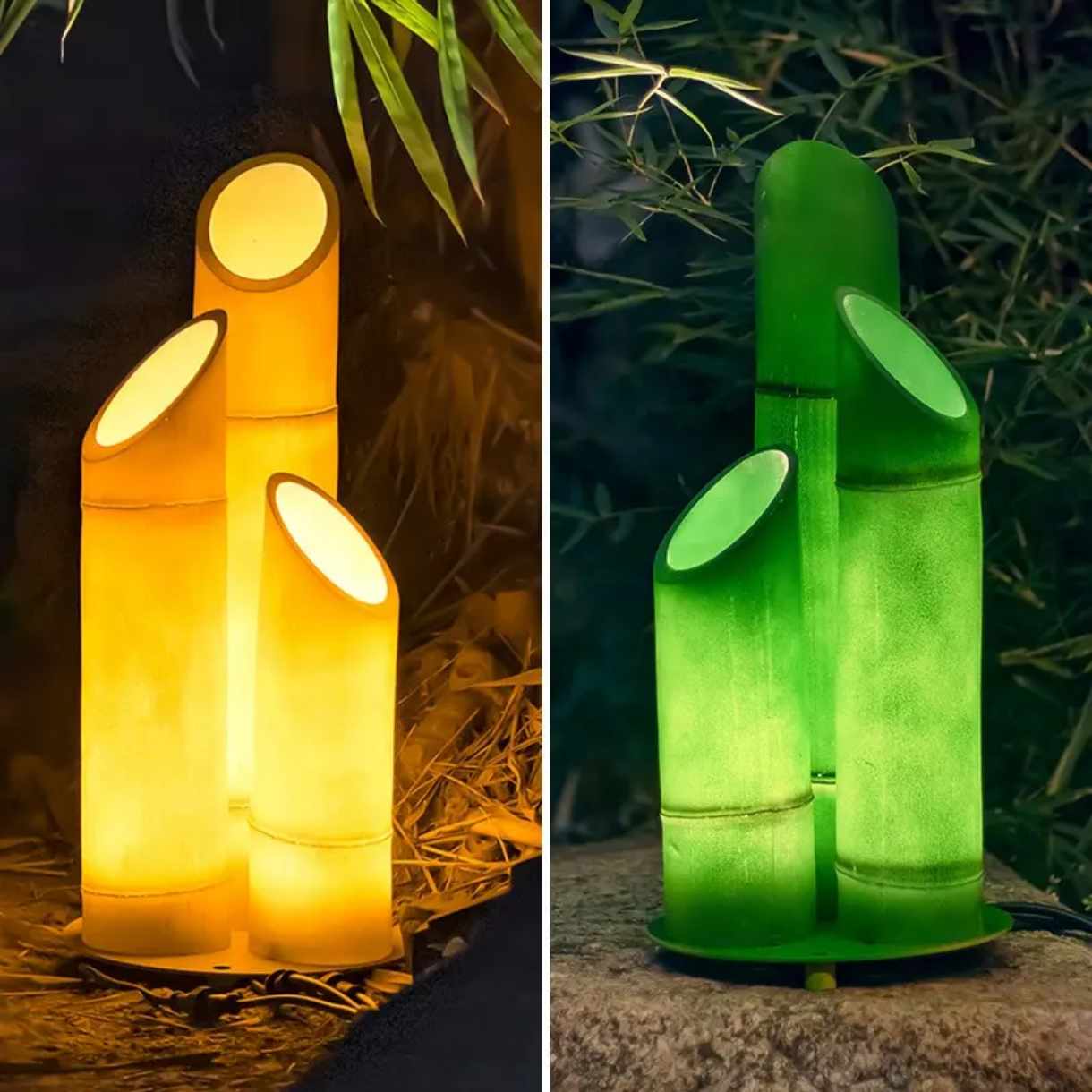 Outdoor LED Bamboo Light – Realistic Short Bamboo Tube Garden and Lawn Decoration