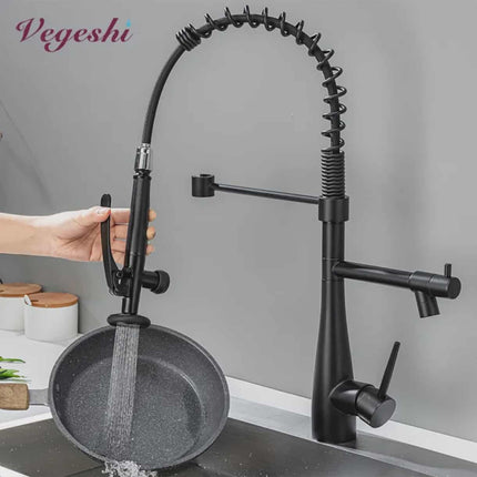 304 Stainless Steel Kitchen Faucet Classic Hot and Cold Single-Hole