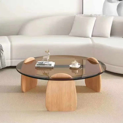 Italian Minimalist Tempered Glass Coffee Table Nordic Style