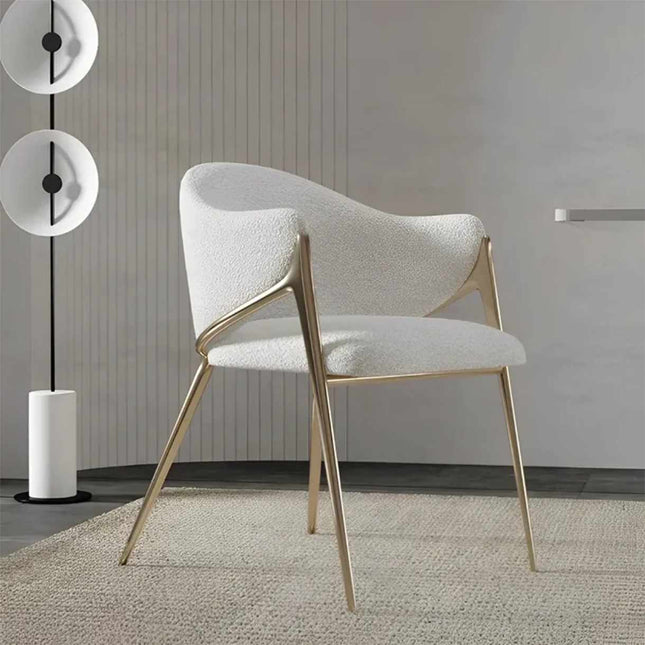 Luxury Modern Minimalist Dining Chairs with Stainless Steel Frame