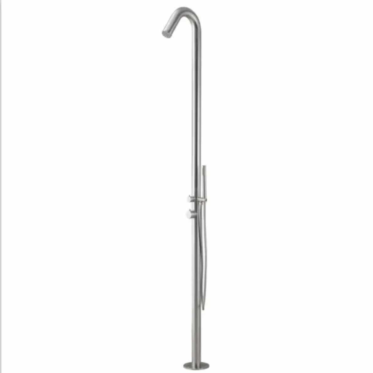 Outdoor Shower Set 304 Stainless Steel Silver Finish – Modern Wall-Mounted Shower Fixture
