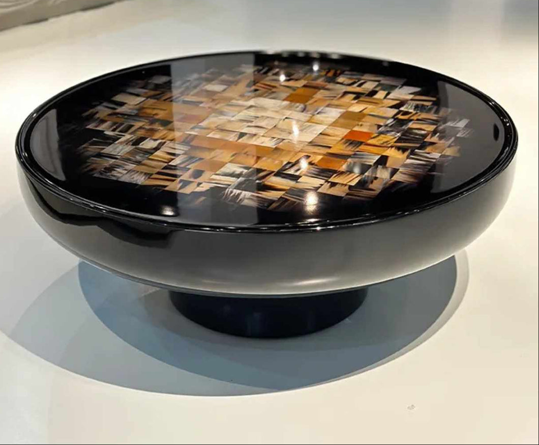 Luxury Modern Nordic Round White and Black Marble