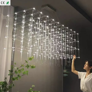 Modern Creative Cosmic Cube LED Chandelier – Sky Full of Stars Design