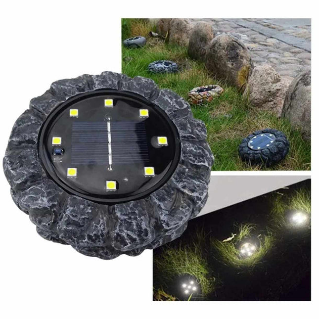 Solar Outdoor Waterproof Decorative Garden Ground Light LED Solar Stone Light