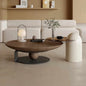 Modern Nordic Minimalist Wooden and Glass Combination Coffee Table