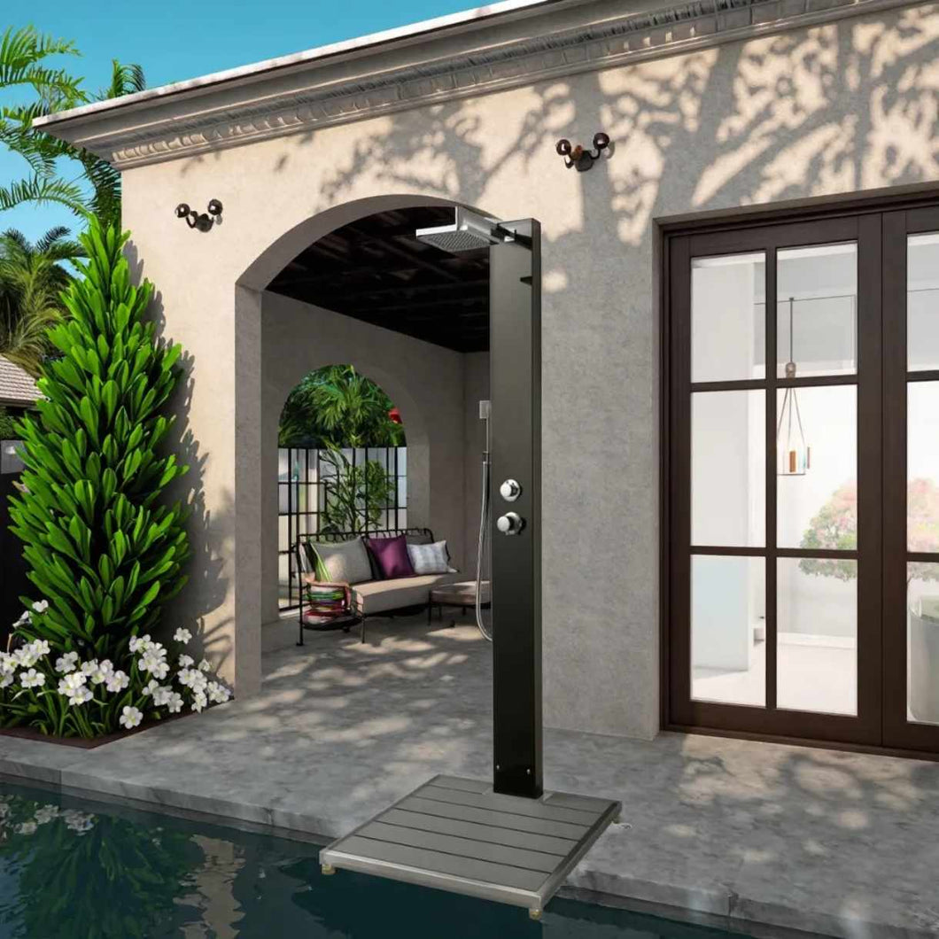 Modern Outdoor Shower 304 Stainless Steel – Black Finish