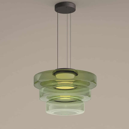 Modern Minimalist Green Glass Pendant Light – Contemporary Decorative