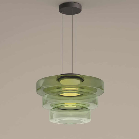 Modern Minimalist Green Glass Pendant Light – Contemporary Decorative