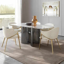 Загрузить изображение в средство просмотра галереи, Luxury Modern Minimalist Dining Chairs with Stainless Steel Frame
