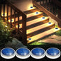 Solar LED Step Lights IP68 Waterproof Outdoor Stair and Pathway Lighting