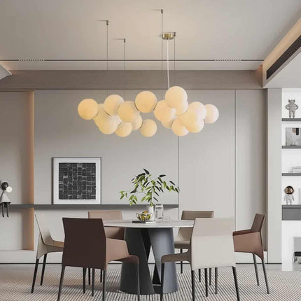 Nordischer moderner weißer Bubble-Pendelleuchter – Zeitgenössische LED-Deckenleuchte