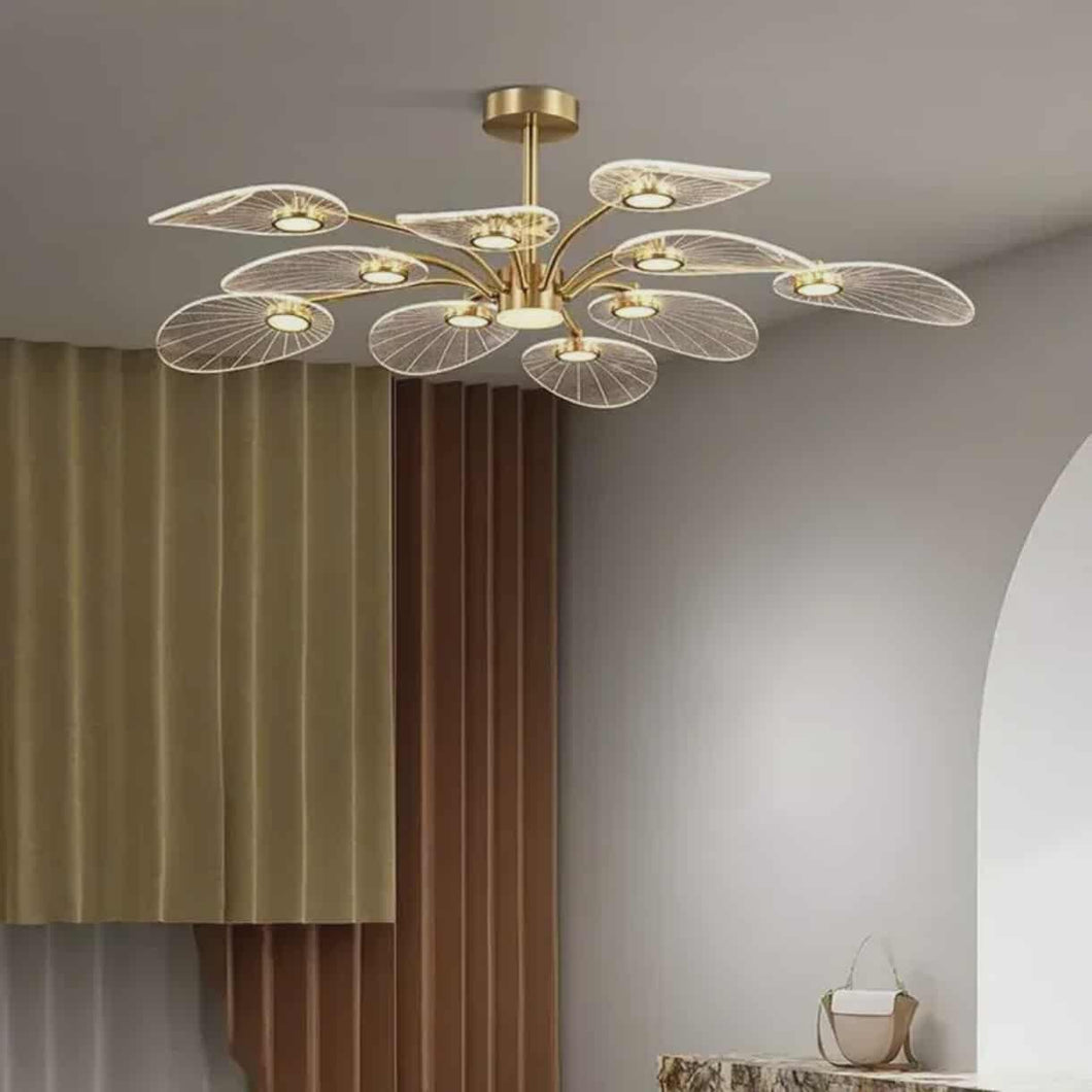 Luxury LED Lotus Leaf Ceiling Chandelier – Modern Pendant Light