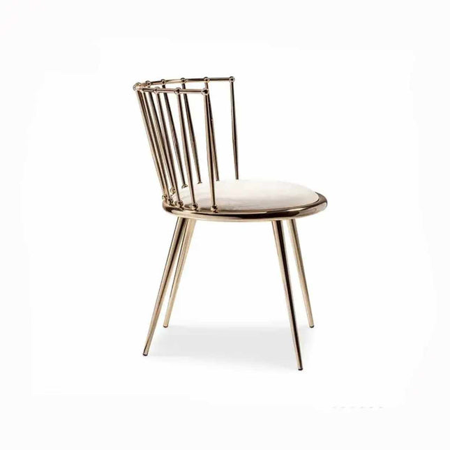 Nordic Style Gold & Rose Velvet Dining Chair 304 Stainless Steel Frame