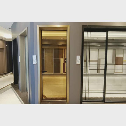 Porte d'entrée de luxe en acier inoxydable 304 doré – Design moderne et élégant 