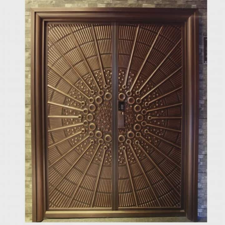Pure Copper & Stainless-Steel Door – Copper Plated Cast Aluminum Zinc Alloy Design