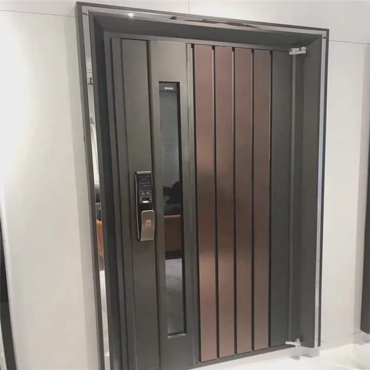 Luxury Villa Exterior Front Entry Door – Modern Anti-Theft Aluminum & Steel Security Door